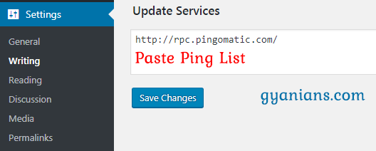 paste ping list