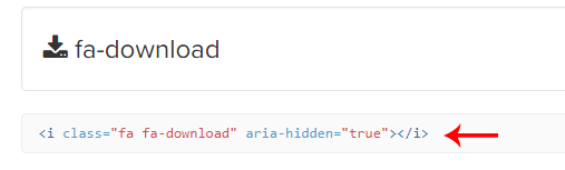 copy font awesome icon html tag